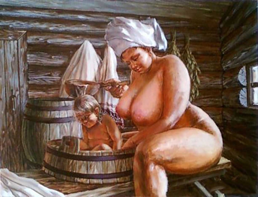 Женская баня в живописи