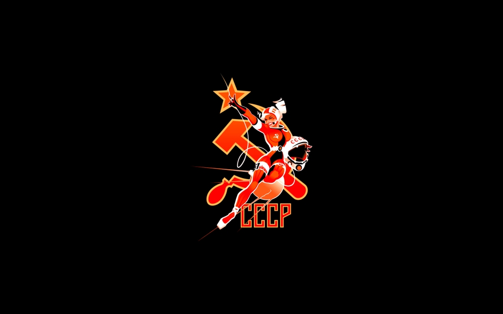 СССР на черном фоне